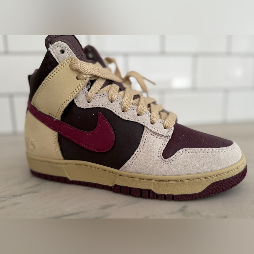 Nike Dunk High 1985 in Alabaster and Rosewood